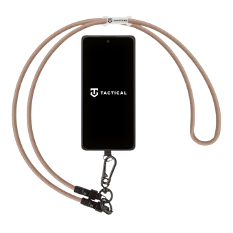 Tactical Wire Snake 2v1 Šnúrka na krk  Plus nabíjací kábel 60W USB-C 1,2m 60W - hnedý