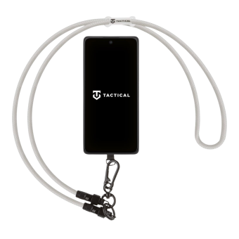 Tactical Wire Snake 2v1 Šnúrka na krk  Plus nabíjací kábel 60W USB-C 1,2m 60W - biely