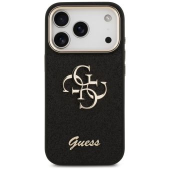Obal Guess PU Fixed Glitter 4G Metal Frame Apple iPhone 17 Pro GUHCP17LHG4SGCK čierny
