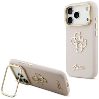 Obal Guess PU Grained 4G Logo Stand Camera Frame Apple iPhone 17 Pro GUHCP17LPCS4GSP ružový