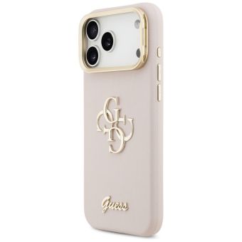 Obal Guess PU Grained 4G Logo Stand Camera Frame Apple iPhone 17 Pro Max GUHCP17XPCS4GSP ružový