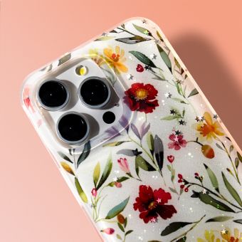 Glow TPU iPhone 11 kvety - biele