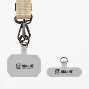 OBAL:ME NeckTag Ribbon popruh na telefón béžový