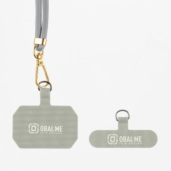 OBAL:ME NeckTag Allure šnúrka na telefón sivá