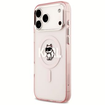 KARL LAGERFELD IPHONE 17 Pro Max compatible with MagSafe KLHMP17XHGCHGKBP (IML Choupette Sketch Logo) pink