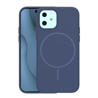 Obal Silicone Thin Mag Apple iPhone 12/12 Pro tmavomodrý