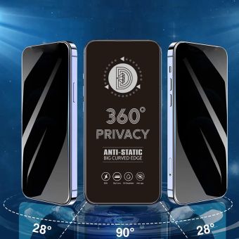 Ochranné sklo Privacy/Antispy 360 Apple iPhone 15 Pro Max čierne