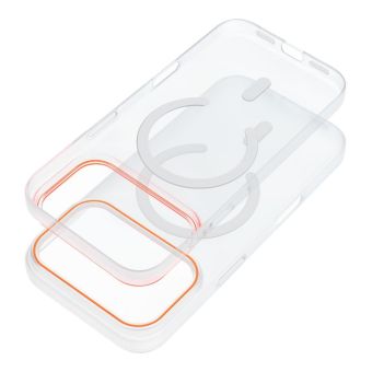 Obal GO ORANGE MagSafe Apple iPhone 17 Pro Max transparentný
