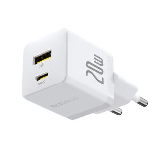 Baseus Palm Fast USB-A/USB-C 20W biela