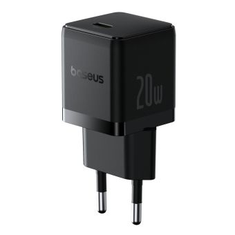 Adaptér Baseus Palm 20W 1×USB-C EU Cluster Black