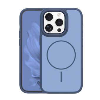 Frame Thin Magsafe TPU/TPC  iPhone 15 Pro - tmavo-modré