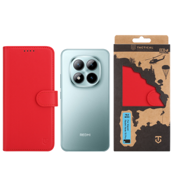 Obal Tactical Field Notes Book Xiaomi Redmi Note 15 Pro 5G červený