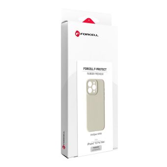 Forcell F-Protect Rubber Premium Silicone TPU iPhone 15 Pro Max MagSafe - biele