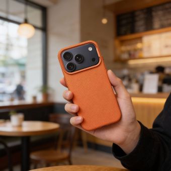 Obal KEVLAR MagSafe Apple iPhone 17 oranžový