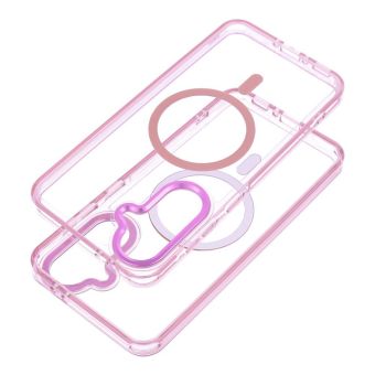 Obal FRAME CLEAR HYBRID MAG COVER MagSafe Samsung Galaxy A56 5G A566 ružový