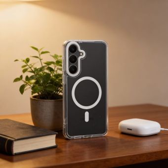 Obal FRAME CLEAR HYBRID MAG COVER MagSafe Samsung Galaxy A17 4G A175/A17 5G A176 transparentný
