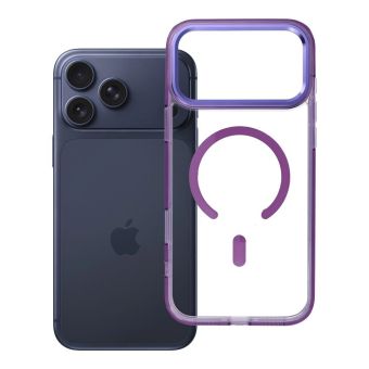 Obal FRAME CLEAR HYBRID MAG COVER MagSafe Apple iPhone 17 Pro Max fialový