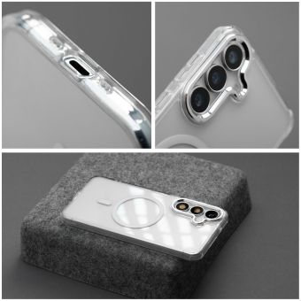 Obal FRAME CLEAR HYBRID MAG COVER MagSafe Xiaomi Redmi 15C/POCO C85 transparentný