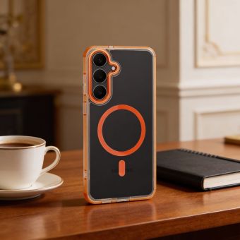 Obal FRAME CLEAR HYBRID MAG COVER MagSafe Xiaomi Redmi 15 4G/5G oranžový
