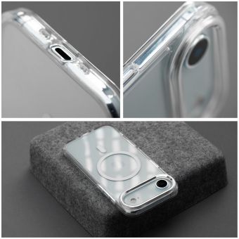 Obal FRAME CLEAR HYBRID MAG COVER MagSafe Apple iPhone 17 Pro transparentný