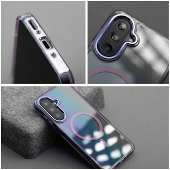 Obal FRAME CLEAR HYBRID MAG COVER MagSafe Samsung Galaxy A57 5G A576 fialový