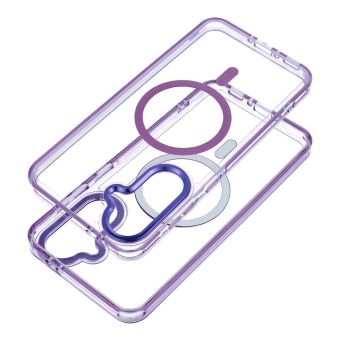 Obal FRAME CLEAR HYBRID MAG COVER MagSafe Samsung Galaxy A37 5G A376 fialový