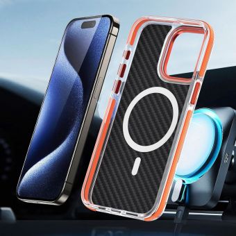 Obal FIBER MagSafe Xiaomi Redmi Note 15 Pro 5G oranžový