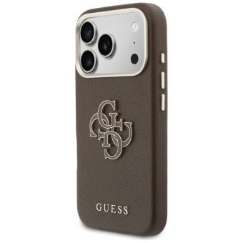 Obal Guess PU Resin Logo Apple iPhone 17 Pro GUHCP17L5PS4RGGW hnedý