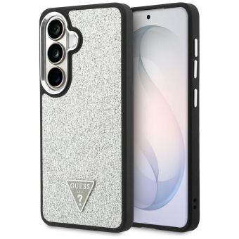 Guess case Fixed Glitter Triangle MagSafe for Samsung Galaxy S26 silver