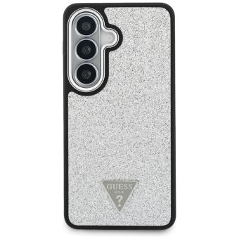 Guess case Fixed Glitter Triangle MagSafe for Samsung Galaxy S26 silver