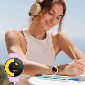 Smartwatch TITMO O-200 (GPS, AMOLED, bluetooth call, silicone strap) lavender