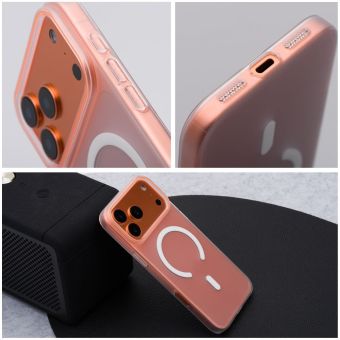 Case GO ORANGE compatible with MagSafe for Xiaomi 17 transparent