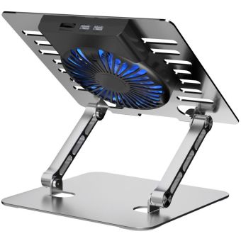 ART P12 1xUSB-A LED hliník, stojan s ventilátorom