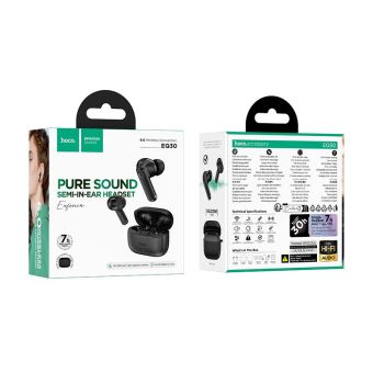 Bezdrôtové slúchadlá Hoco TWS EQ30 Bluetooth 6.0 - čierne