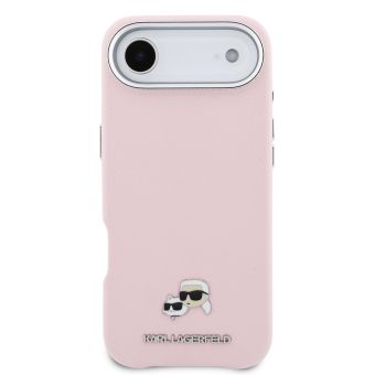 Obal Karl Lagerfeld PU Karl and Choupette Heads Pins MagSafe Apple iPhone Air KLHMP17M6PFKCLP ružový