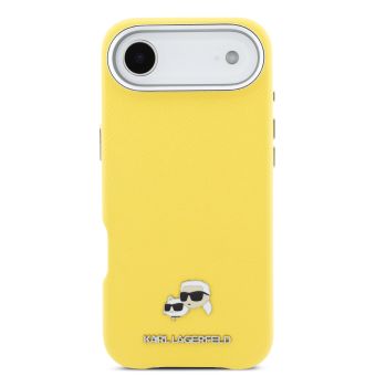 Obal Karl Lagerfeld PU Karl and Choupette Heads Pins MagSafe Apple iPhone Air KLHMP17M6PFKCLY žltý