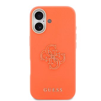 Obal Guess PU Resin Logo Apple iPhone 17 GUHCP17S5PS4RGGO oranžový