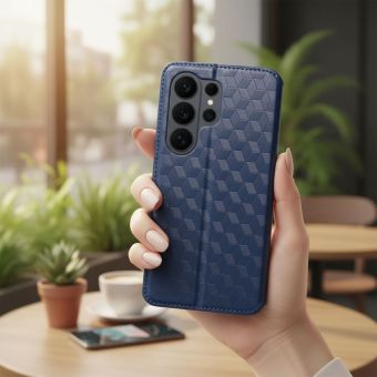 Obal Cubic Book Samsung Galaxy A17 4G A175/A17 5G A176 modrý