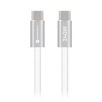 Forcell F-Energy Cafule Color CBN1, USB-C/USB-C, QC4.0 PD 5A 240W, 2m, biely