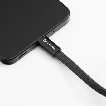 Forcell F-Energy Cafule Flat CCFN23, USB-C/USB-C, QC4.0 PD 5A 240W, 1.2m, čierny