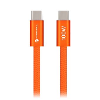 Forcell F-Energy Cafule Color ACYH23, USB-C/USB-C, QC4.0 PD 5A 100W, 1.2m, oranžový