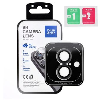 Ochranné sklo na fotoaparát Blue Star Camera Lens Protector Easy Install Apple iPhone 17 čierne