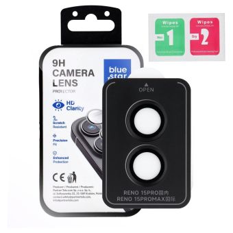 Ochranné sklo na fotoaparát Blue Star Camera Lens Protector Easy Install Oppo Reno15 Pro čierne