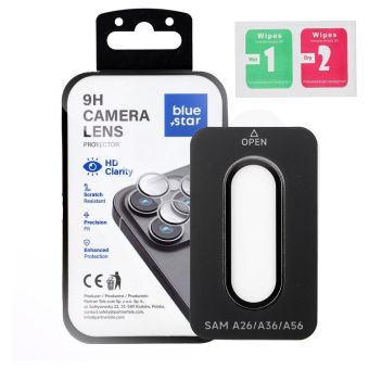 Ochranné sklo na fotoaparát Blue Star Camera Lens Protector Easy Install Samsung Galaxy A36 5G A366 čierne