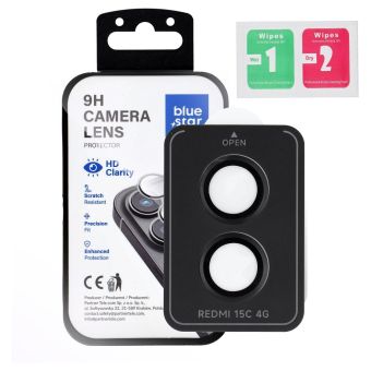 Ochranné sklo na fotoaparát Blue Star Camera Lens Protector Easy Install Xiaomi Redmi 15C čierne