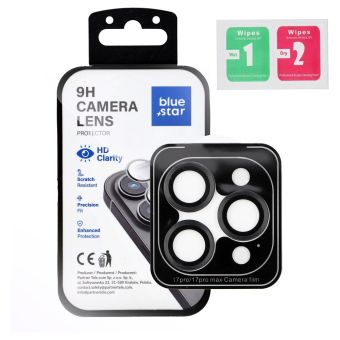 Ochranné sklo na fotoaparát Blue Star Camera Lens Protector Easy Install Apple iPhone 17 Pro/17 Pro Max čierne