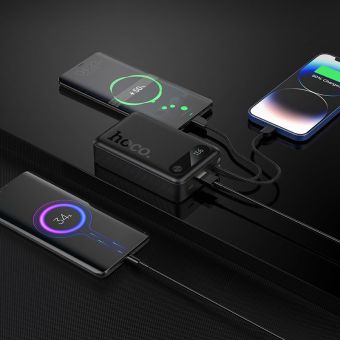 Powerbank Hoco 20000 mAh QC PD 2A 22,5W with built-in cables USB C  Plus Lightning J171A black