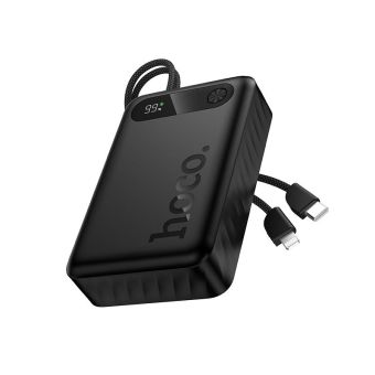 Powerbank Hoco 20000 mAh QC PD 2A 22,5W with built-in cables USB C  Plus Lightning J171A black