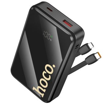 Powerbank Hoco 20000 mAh QC PD 22,5W with built-in cables USB C  Plus Lightning Q37A black