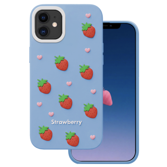 Obal Strawberry Apple iPhone 11 modrý